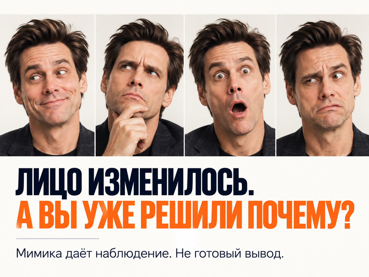 Лицо изменилось. А вы уже решили почему?